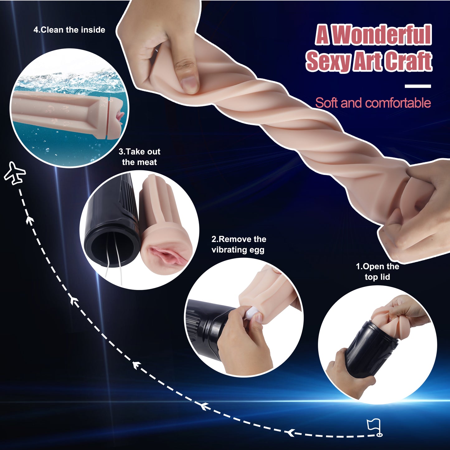 Ram-Male Masturbator Squirtlove Realistic Pocket Pussy Vagina Lifelike Penis Pump Vacuum Pump Penis Trainer Male Sex Toy for Men Soft and Fleshy Texture, Penis Stimulation, Male Blowjob Stroker Adult toy Rechargeable Penis Vibrator