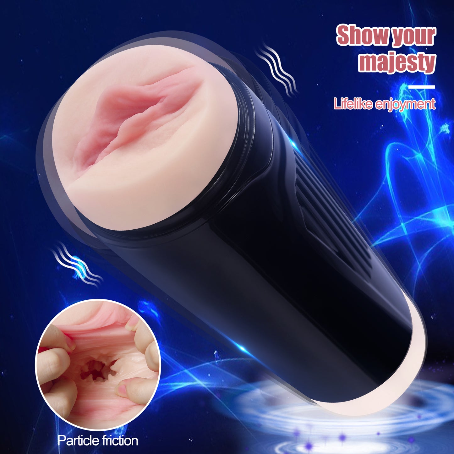 Ram-Male Masturbator Squirtlove Realistic Pocket Pussy Vagina Lifelike Penis Pump Vacuum Pump Penis Trainer Male Sex Toy for Men Soft and Fleshy Texture, Penis Stimulation, Male Blowjob Stroker Adult toy Rechargeable Penis Vibrator