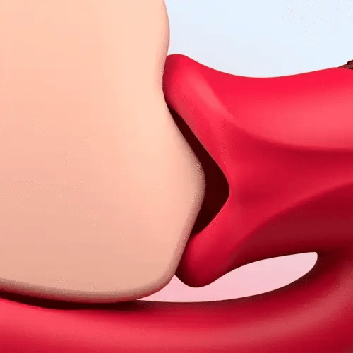 Mouth-Shaped Biting & Flapping Sucking G-Spot Vibrator Dildo
