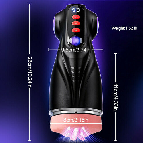 3 in 1 Male Masturbator Stroker with 9 Sucking & 9 Vibrating Modes AI Interactive APP Controlled Pocket Pussy