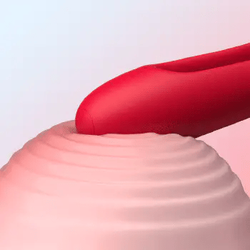 Mouth-Shaped Biting & Flapping Sucking G-Spot Vibrator Dildo