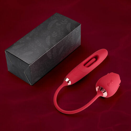 Rosalie Suction Rose Clit Stimulator with Tapping G-Spot Vibrator