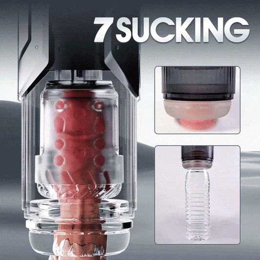 Penis Pump - Rechargetable Male Masturbator Stroker with 7 Sucking Thrusting Rotating & 7 Licking Modes