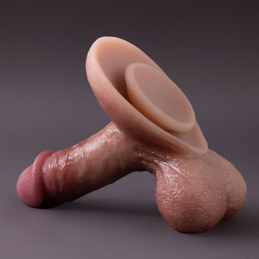 Poseidon-7.87/6.49IN Realistic Silicone Dildo with Strong Suction Cup, 2 Colors & 2 Sizes