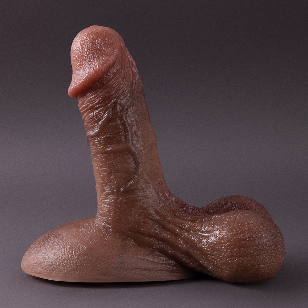 Poseidon-Realistic Silicone Dildo with Strong Suction Cup, 2 Colors & 2 Sizes