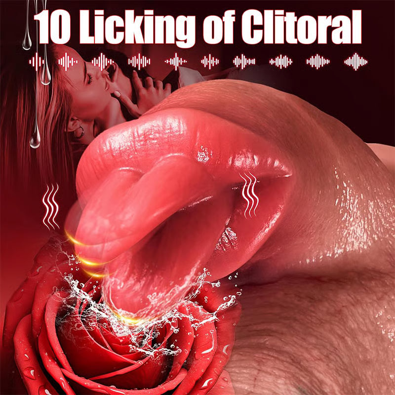 Licking Pro Dual-Tongue Upgrade Dildo Lifelike Thrusting Heating Vibrator Suction Cup Dildo