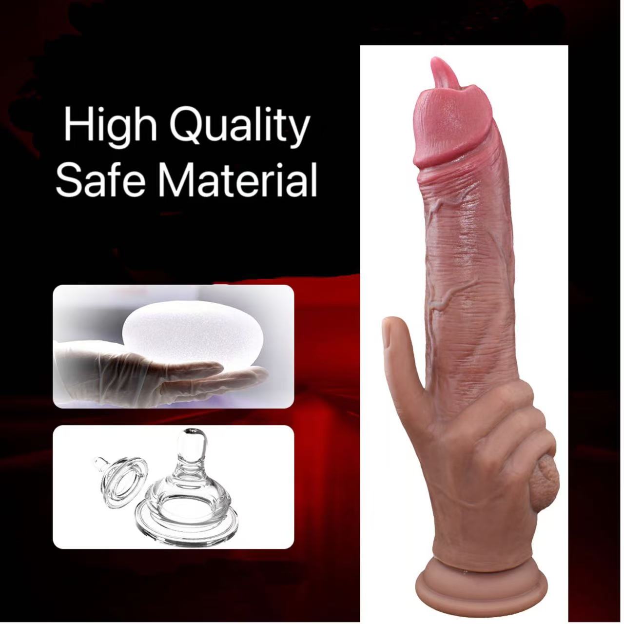 Titan- Licking G-spot Dildo Vibrator, Suction Cup Dildo with 10 Modes