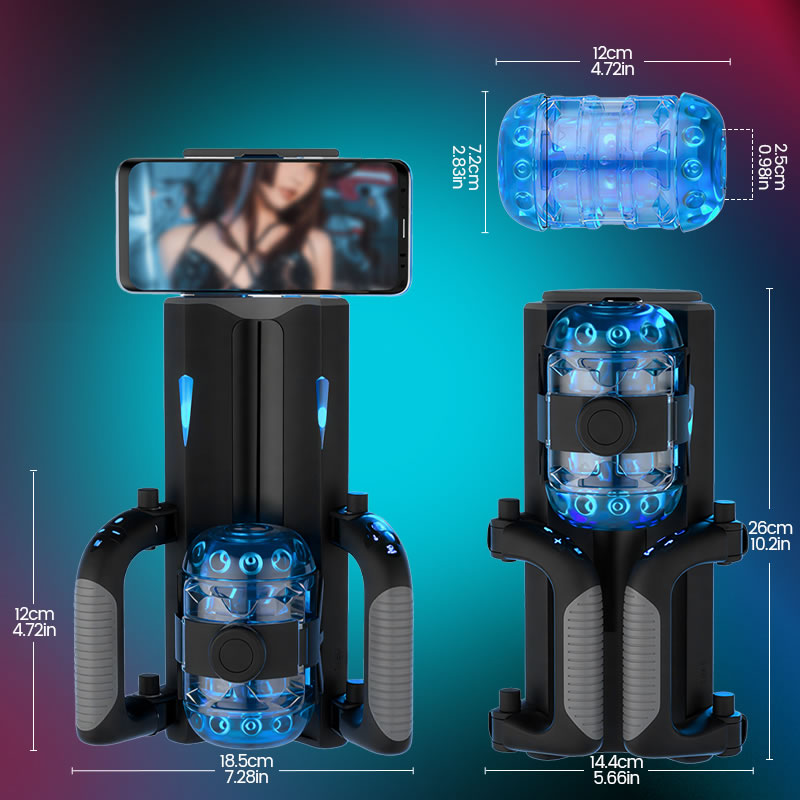 Venom - Long 12CM & 700 Strokes/Min Telescopic Adjustable Tightness Phone Stand Automatic Male Stroker