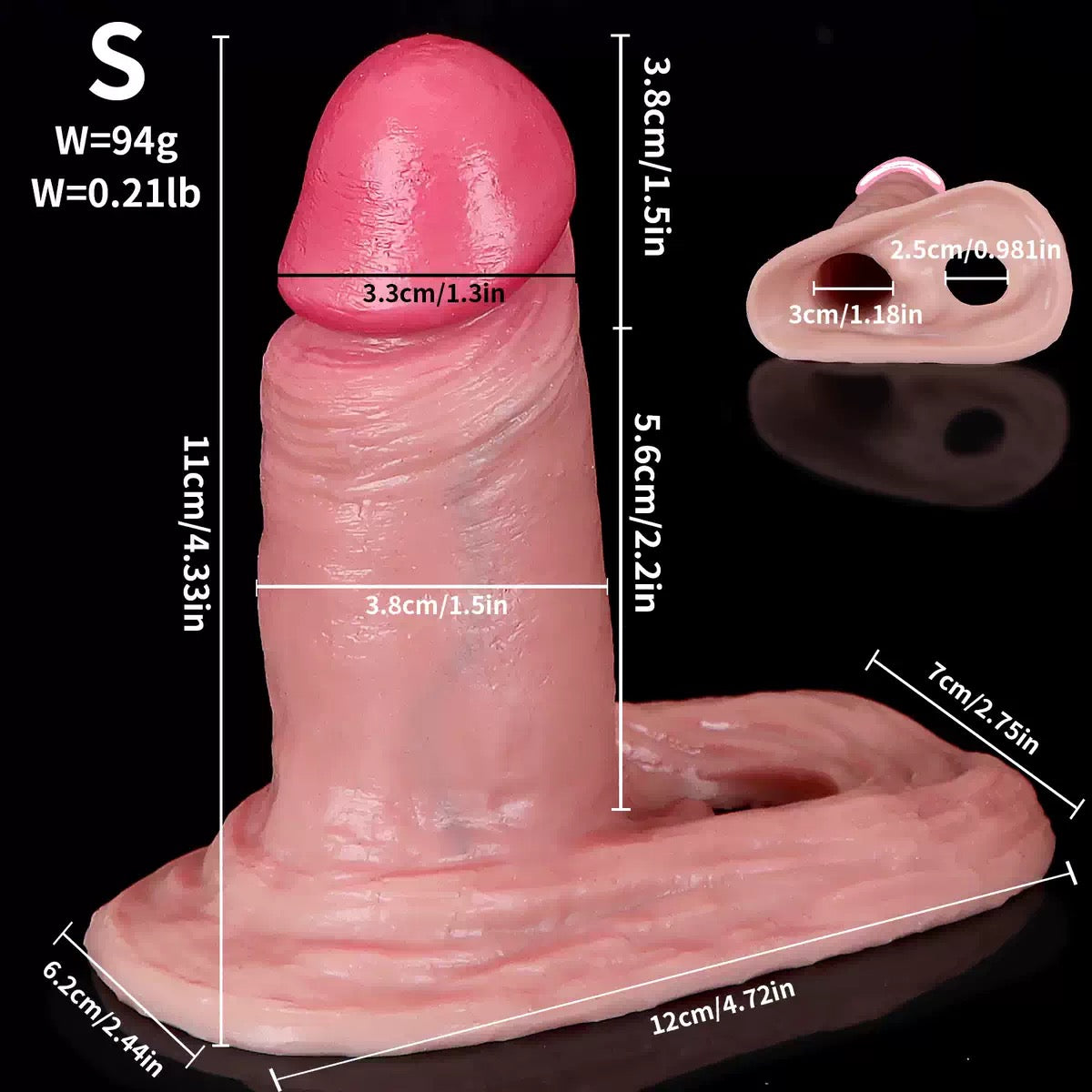 Reusable Penis Sleeve Cock Ring Extender
