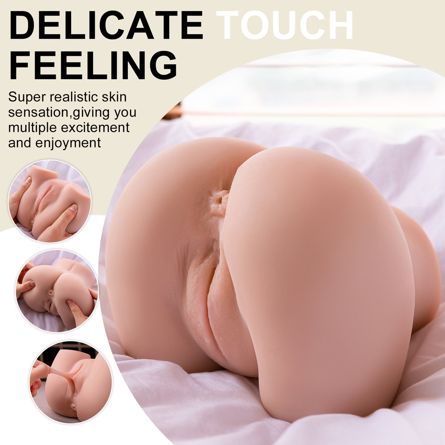 Connie-Lifelike 2 IN 1 Vibrating Sex Doll, with Vagina and Anus Channels