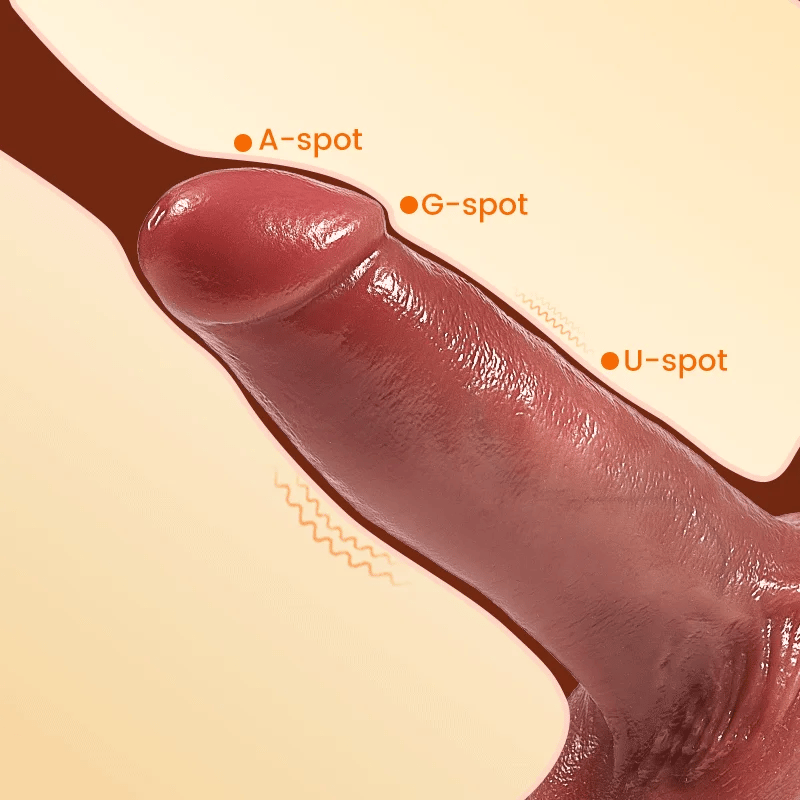 Realistic Huge Thick Dildo 7 Thrusting 10 Vibrating Heating Remote Control Dildo 9.84 Inch Suction Cup Dildo