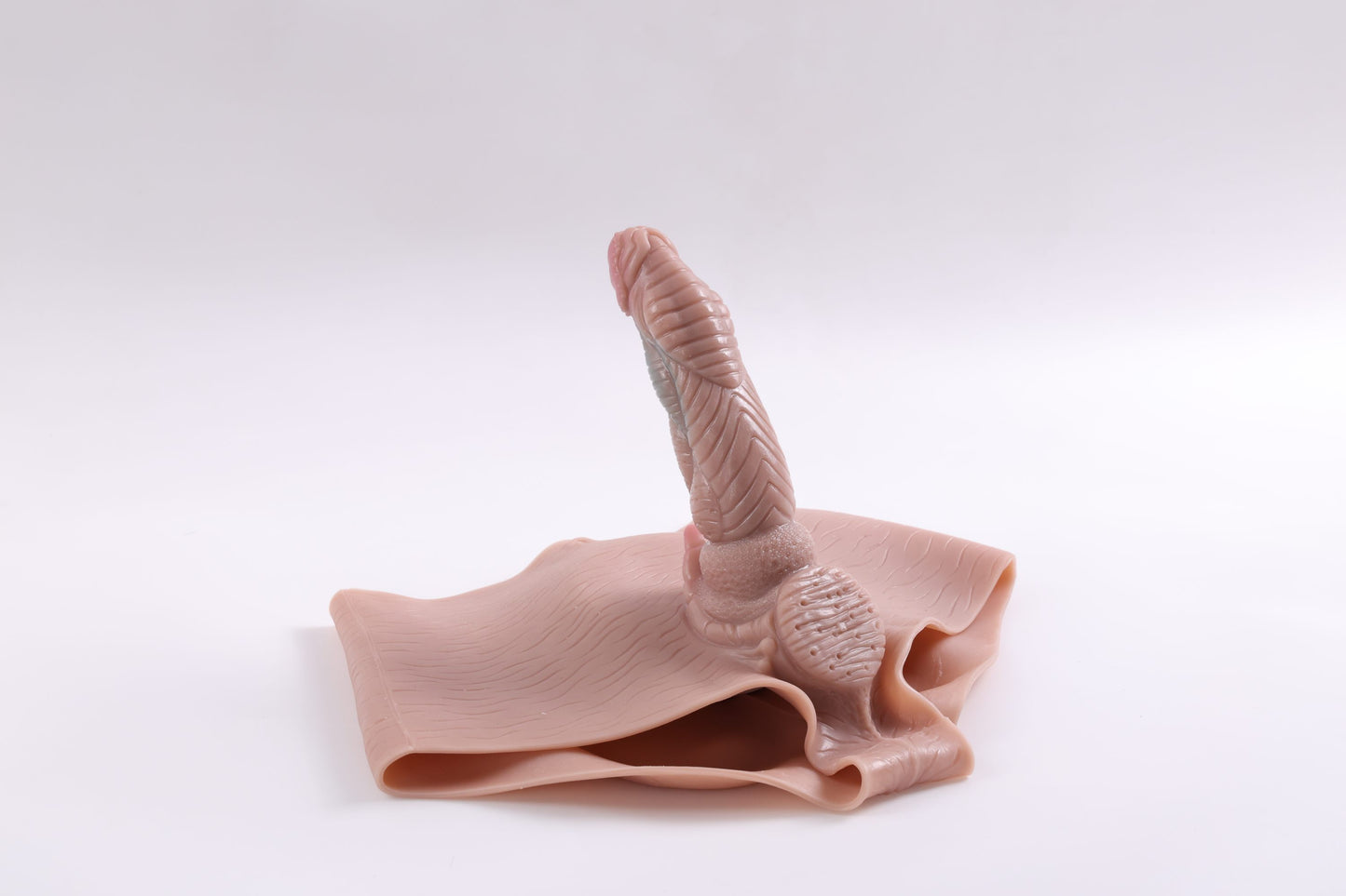 Monster-Strap On Dildo, 2 in 1 with Asshole Opening & Insertable 6.7" Solid Dick(Flesh)