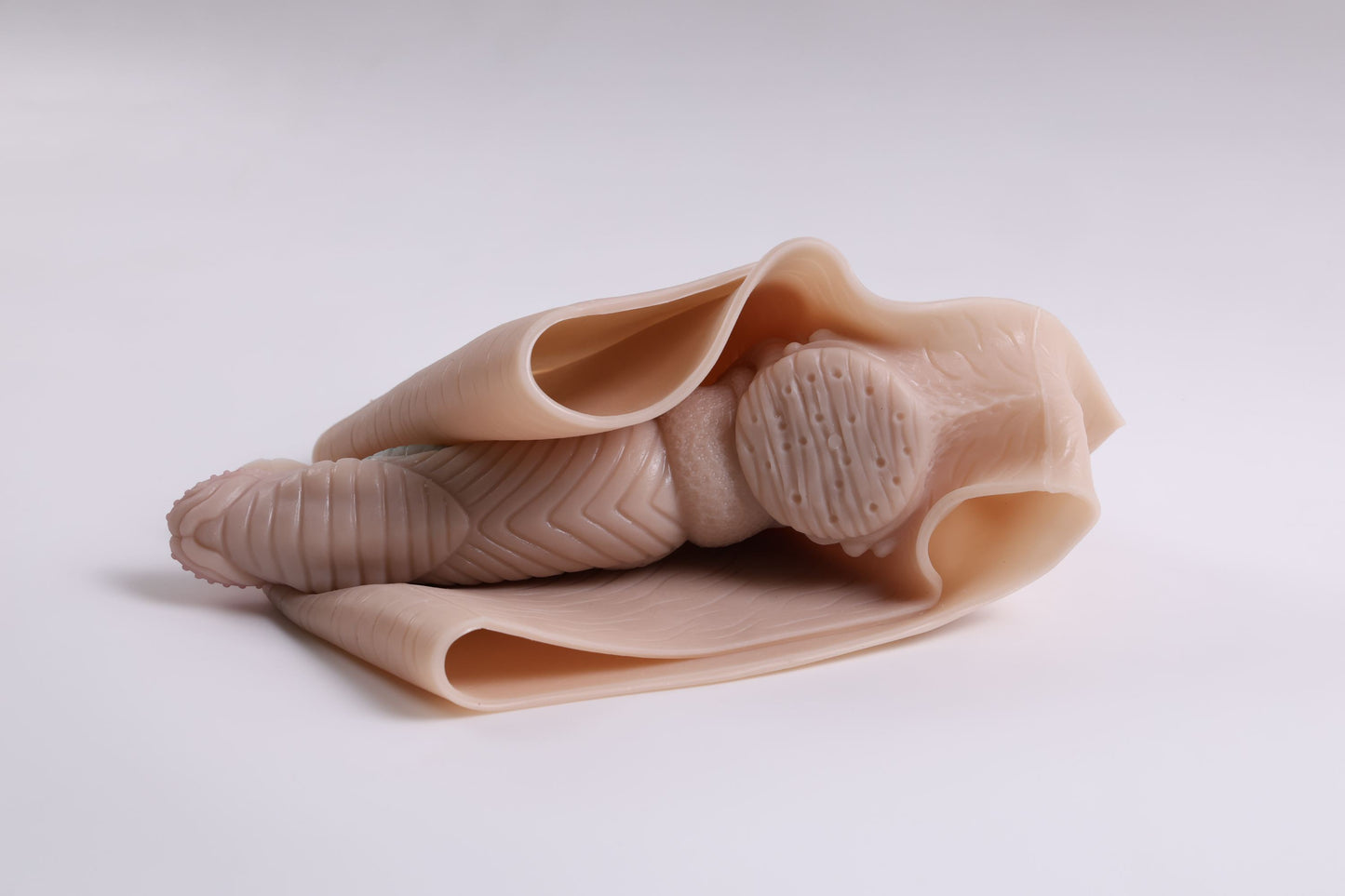 Monster-Strap On Dildo, 2 in 1 with Asshole Opening & Insertable 6.7" Solid Dick(Ivory)