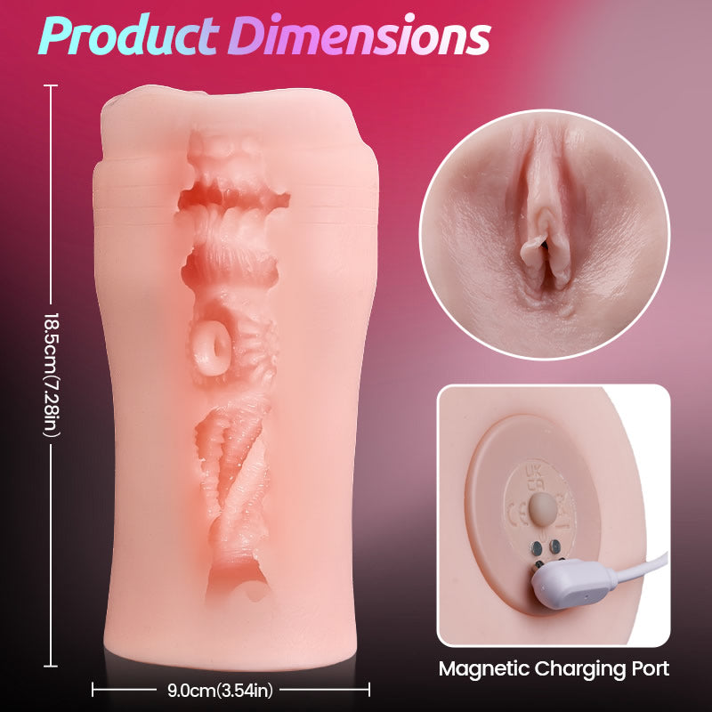 Thrill - 10 Vibrations 7 Frequencies 3 Intensities Simulated Male Stroker