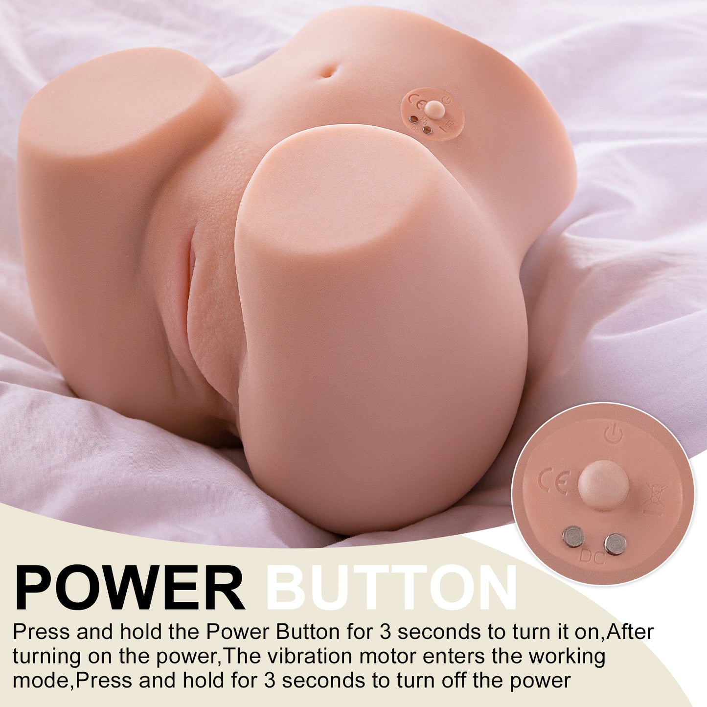 Connie-Lifelike 2 IN 1 Vibrating Sex Doll, with Vagina and Anus Channels