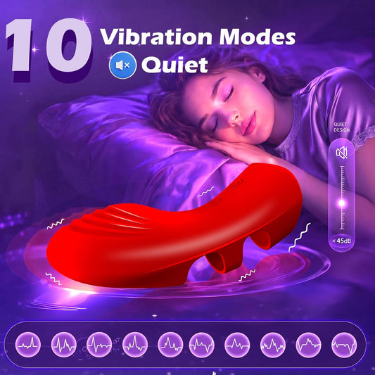 Finger Vibrator APP Remote Control Adult Toy for Women, 10 Vibrations & Heating, Clit Nipple G Spot Vibrators Couples Sex Toy