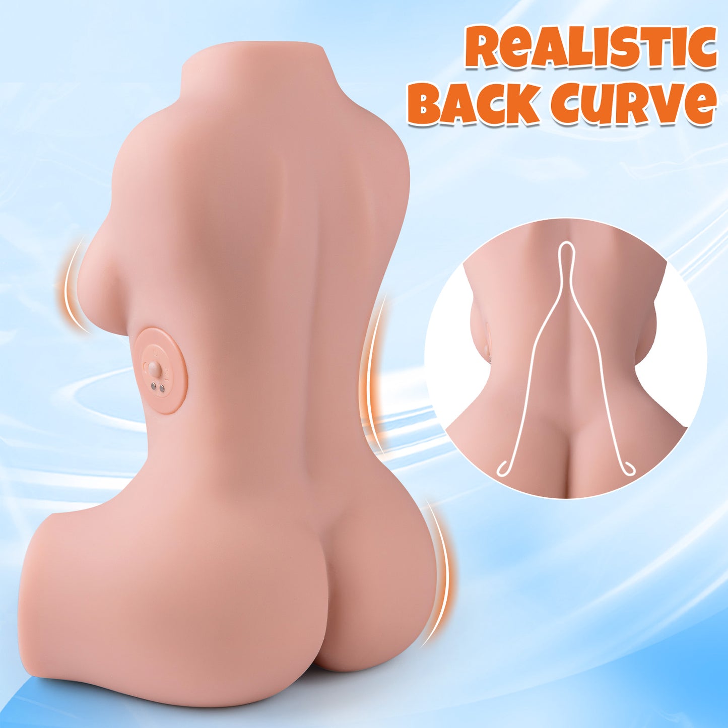 Susie -Vibrating Sex Doll with Soft Boobs, Butt, Lifelike Vagina & Anal, 4 in 1 Doll Torso