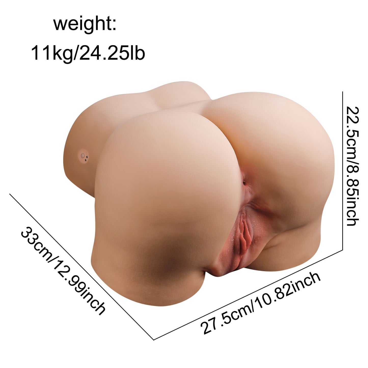 Sophia-24.25LB/11KG Life-sized Sucking &Vibrating Butt with Realistic Anus & Vagina