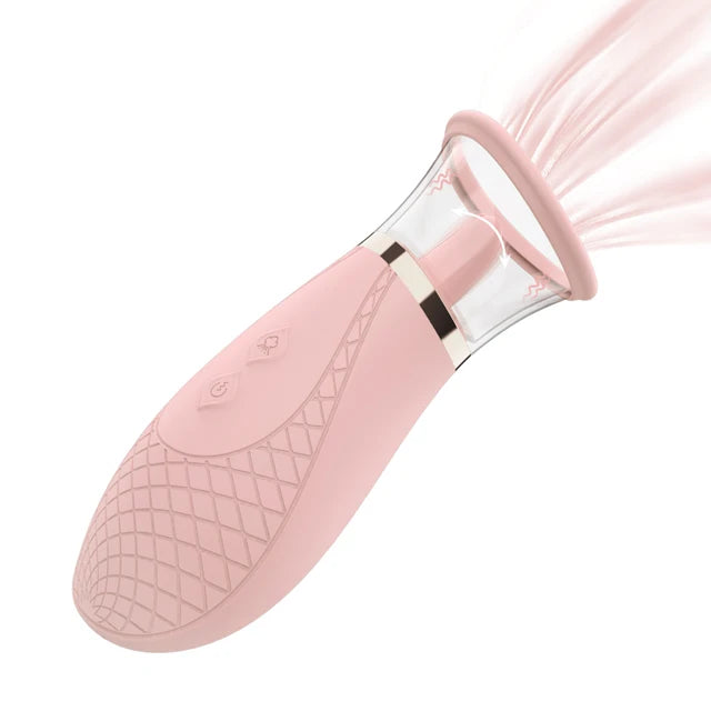 Vibrator with licking and sucking features for unforgettable orgasms