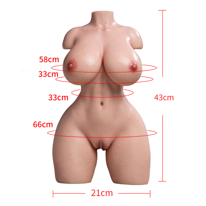 Liora (US stock)- 43cm/9kg Realistic Silicone Love Doll Torso with Huge Jelly Breasts & Bouncing Jiggly Plump Hips