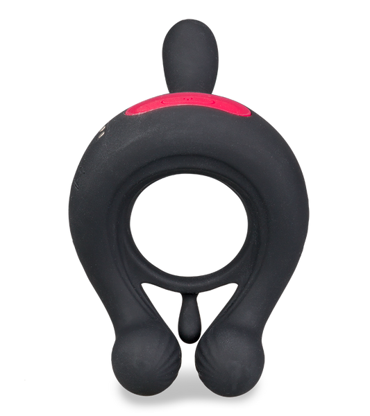 Saturn vibrating clit-stimulating cock ring