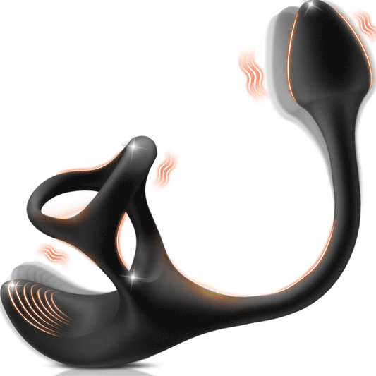【Pounded to Ecstasy】Zenith - Vibrating Anal Plug Prostate Massager with Penis Rings