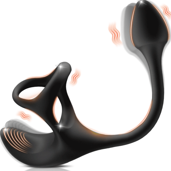 【Pounded to Ecstasy】Zenith - Vibrating Anal Plug Prostate Massager with Penis Rings