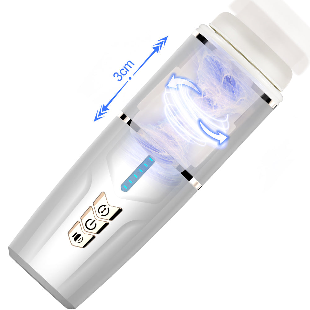 Jimei - Rechargetable Male Masturbator Stroker, Thrusting Rotating & Vibrating