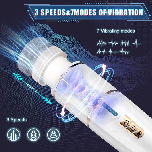 Jimei - Rechargetable Male Masturbator Stroker, Thrusting Rotating & Vibrating