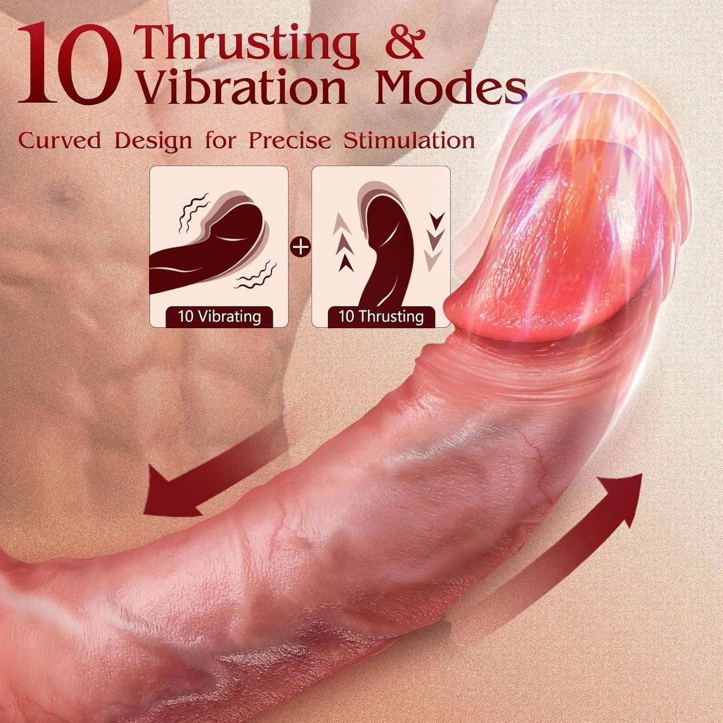 Hero - Tongue Licking Dildo — AI Sync Realistic Silicone Pleasure Toy for Women