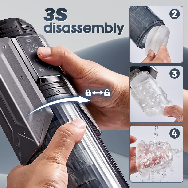 Penis Pump - Rechargetable Male Masturbator Stroker with 7 Sucking Thrusting Rotating & 7 Licking Modes