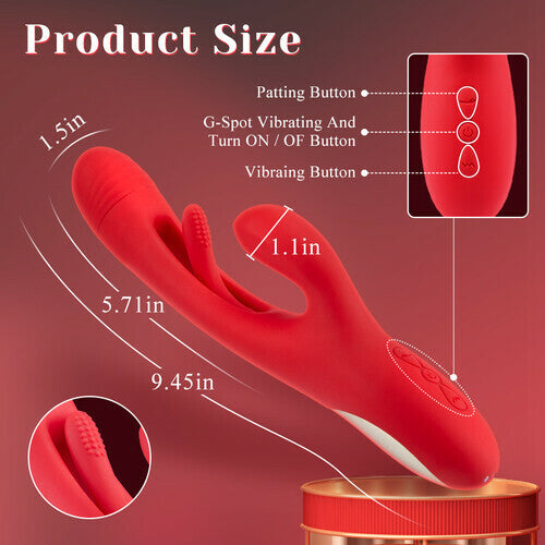 Ripple - 3 in 1 G-spot 7 Tongue-like Hollow Tapping Rabbit Vibrator