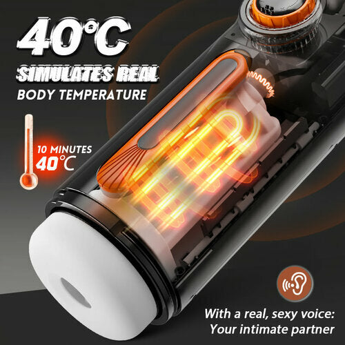 Alien - 6 IN 1 10 Vibrating & Thrusting with 4 Sucking Automatic Knob Adjusting Male Masturbator