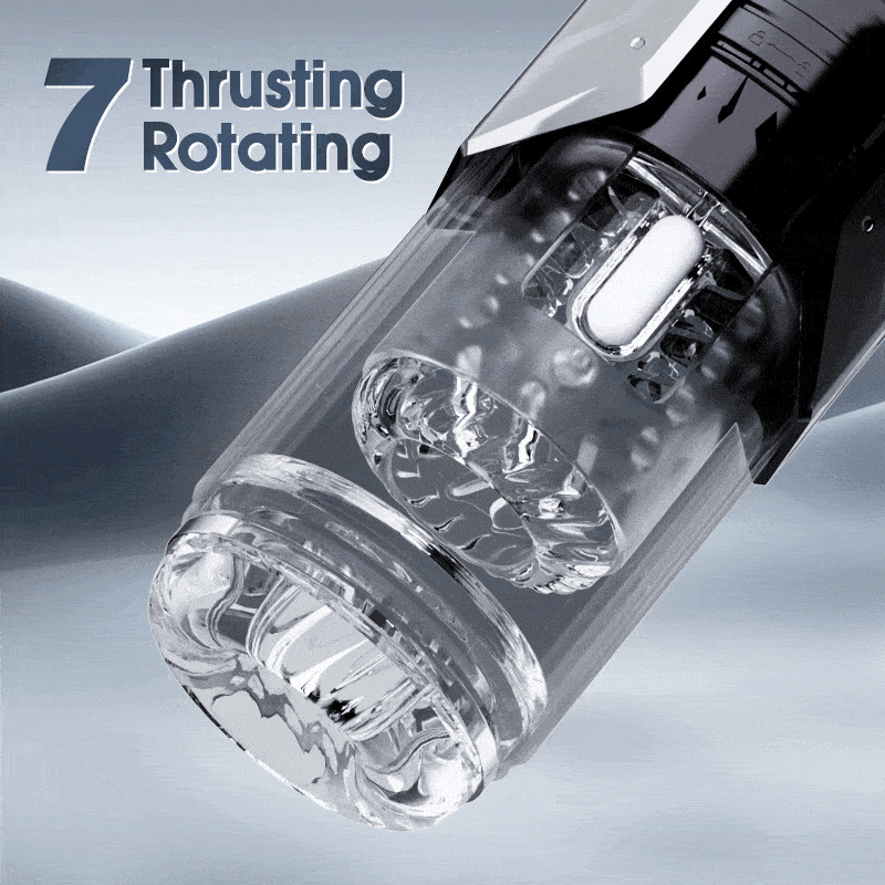 Penis Pump - Rechargetable Male Masturbator Stroker with 7 Sucking Thrusting Rotating & 7 Licking Modes