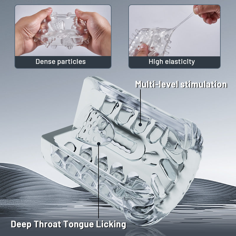 Penis Pump - Rechargetable Male Masturbator Stroker with 7 Sucking Thrusting Rotating & 7 Licking Modes