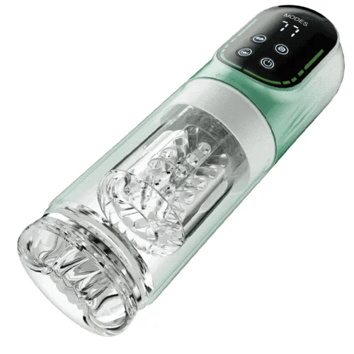 Penis Pump S002- Rechargetable Male Masturbator Stroker with 7 Sucking Thrusting Rotating & 7 Licking Modes