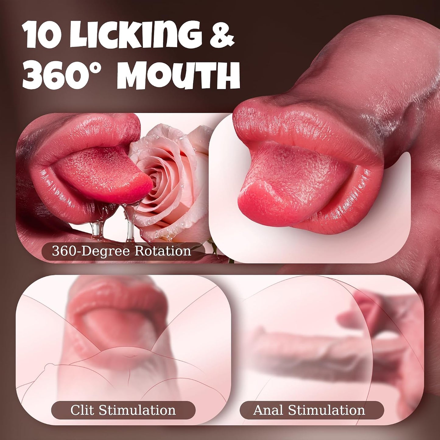 Hero - Tongue Licking Dildo — AI Sync Realistic Silicone Pleasure Toy for Women