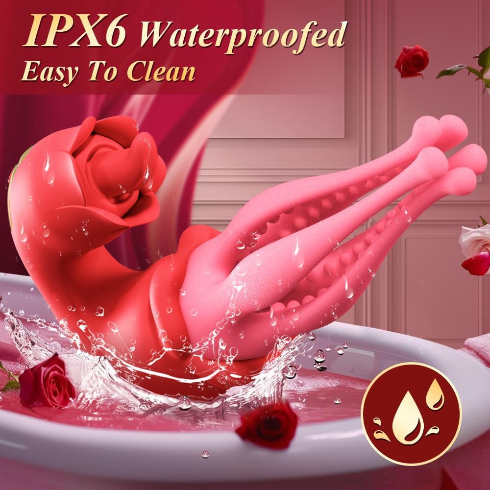 G Spot Vibrator 3 in 1 Thrusting Vibrator Nipple Clitoral Stimulator 7 Licking & Anal Vibrating Stimulator Dildo Pleasure Tool for Women Couples Games