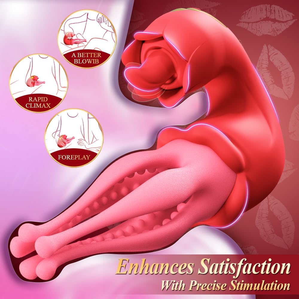 G Spot Vibrator 3 in 1 Thrusting Vibrator Nipple Clitoral Stimulator 7 Licking & Anal Vibrating Stimulator Dildo Pleasure Tool for Women Couples Games