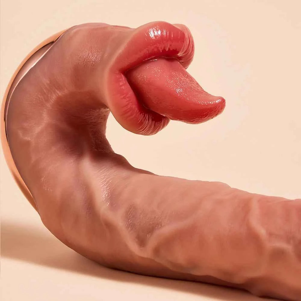 Hero - Tongue Licking Dildo — AI Sync Realistic Silicone Pleasure Toy for Women
