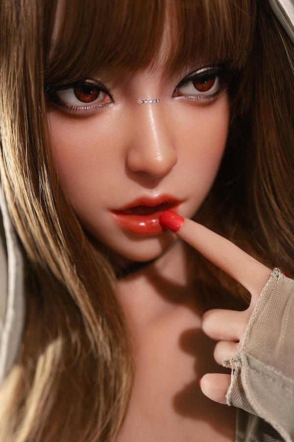 Annette 5ft25/ 160cm #M5 ROS Soft Silicone Head + TPE Body Small Boobs Blowjob Full Size Adult Sex Doll