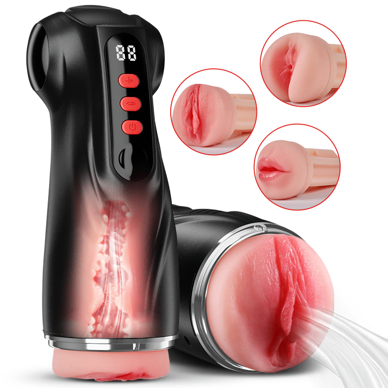 Daphne - 3 Sleeves Pocket Pussy Penis Pump with 9 Sucking & 9 Vibrating App Controlled AI Male Stroker