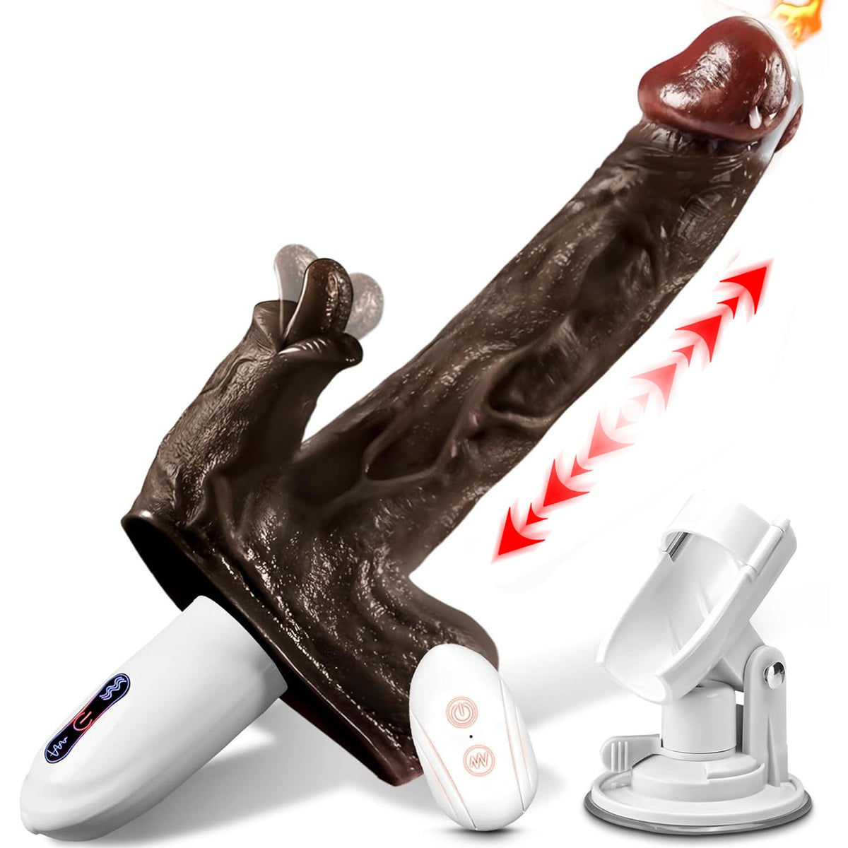 Silky Licker - Heated Thrusting & Vibrating Dildo Machine