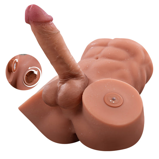 Gretel-6.5 KG Realistic Male Sex Doll Torso with Removable Dildo (9.45 in) Thrusting & Vibrating