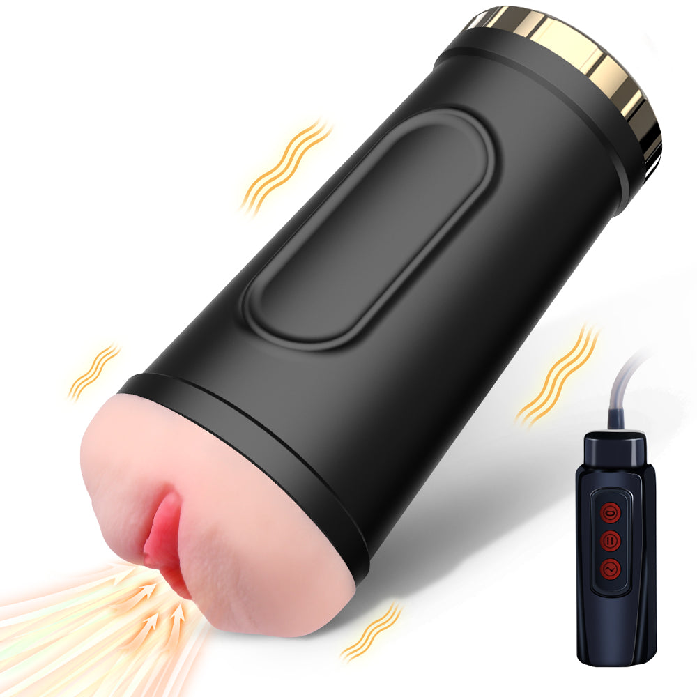 Rock - Rechargetable Male Masturbator Stroker, 5 Sucking & 10 Vibrating Modes