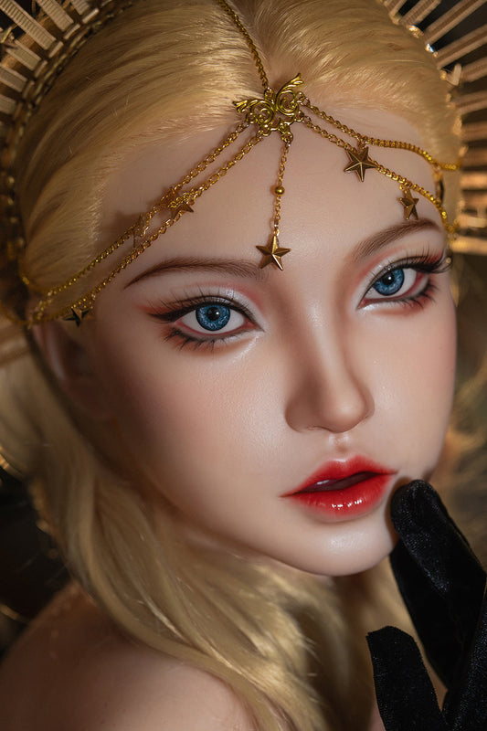 US Stock - Alani 5ft38 / 164cm M29 ROS Soft Silicone Head + TPE Body Blonde Sexy Oral Sex Doll For Men