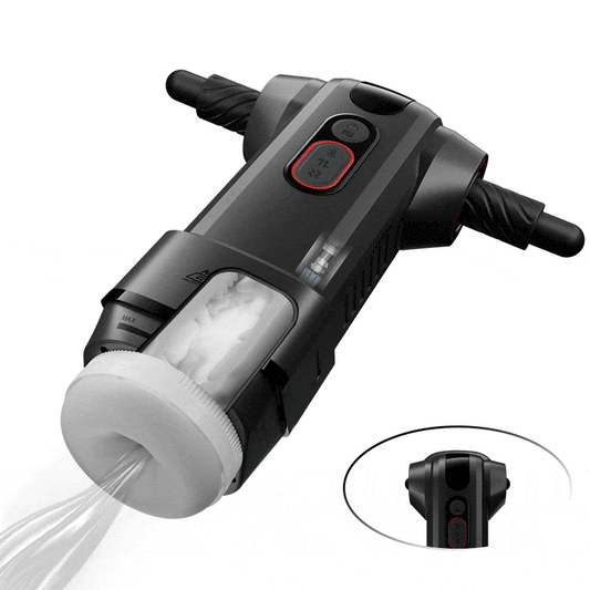 【Automatic Handle】 Motopulse - 2 heating modes, 9-frequency telescopic vibration, Handle adjustment, Male Stroker
