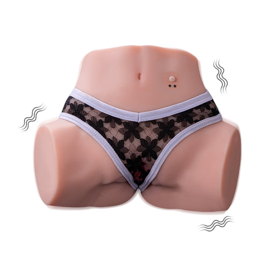 Tracy-Sex Doll Torso Fair & Wheat Vibrating Doll Male Masturbator with Realistic Vagina & Anal, 2 in 1 Torso Masturbator Love Doll Pocket Pussy Ass Adult Sex Toy for Men Masturbation Male Sex Toy, Life Size Soft Butt & Plump Labia