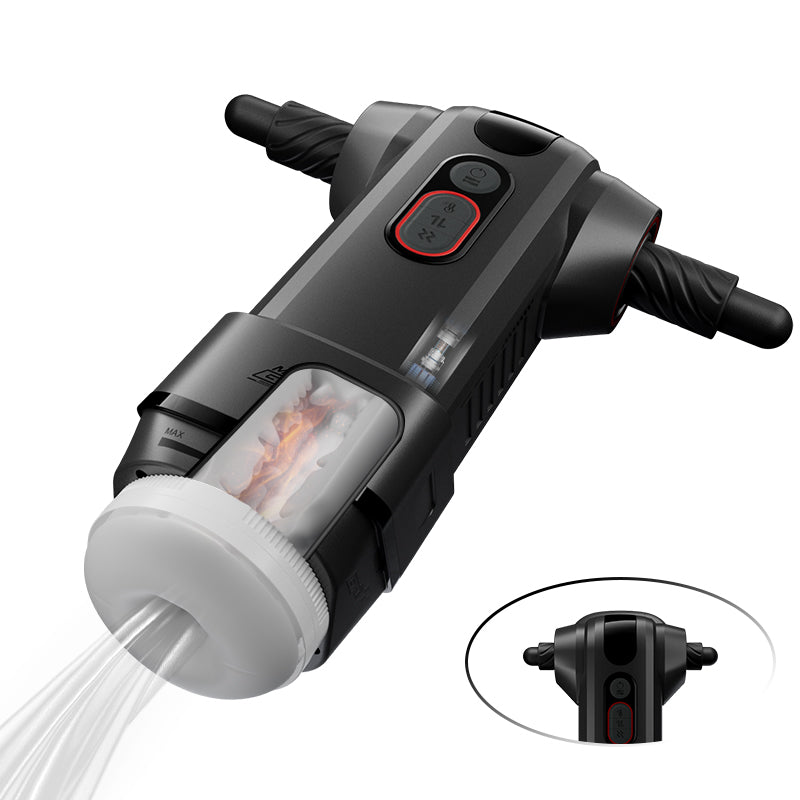【Automatic Handle】 Motopulse - 2 heating modes, 9-frequency telescopic vibration, Handle adjustment, Male Stroker