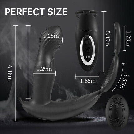 Squirtlove - 5 Thrusting 10 Vibrating Direct Prostate Massager with Cock Ring